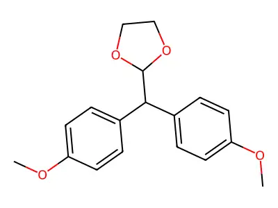 1,3-Dioxolane, 2-[bis(4-methoxyphenyl)methyl]- structure