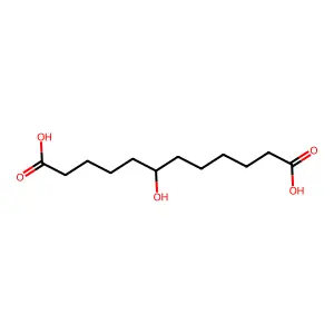 6-Hydroxydodecanedioic acid structure