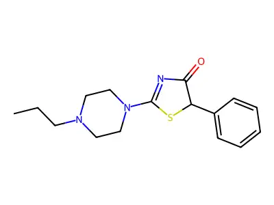 5-Phenyl-2-(4-propylpiperazin-1-yl)-1,3-thiazol-4(5H)-one structure