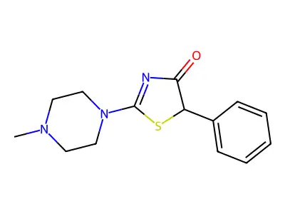 2-(4-Methylpiperazin-1-yl)-5-phenyl-1,3-thiazol-4(5H)-one structure