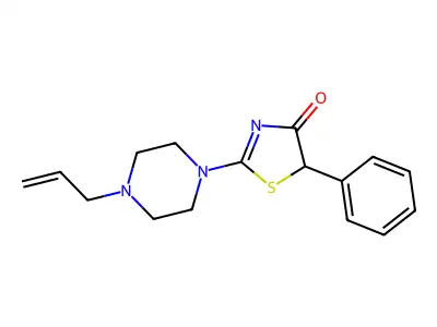 4(5H)-Thiazolone, 5-phenyl-2-(4-(2-propenyl)-1-piperazinyl)- structure
