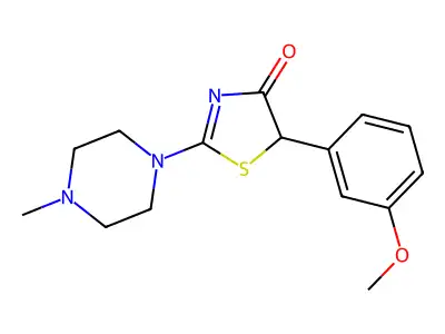 5-(3-Methoxyphenyl)-2-(4-methylpiperazin-1-yl)-1,3-thiazol-4(5H)-one structure