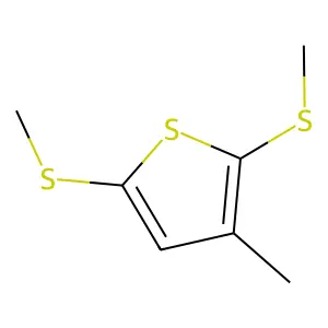 Thiophene, 3-methyl-2,5-bis(methylthio)- structure