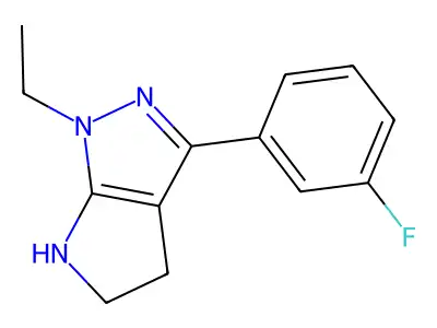 1-Ethyl-3-(3-fluorophenyl)-1,2,4,5-tetrahydropyrrolo[2,3-c]pyrazole structure