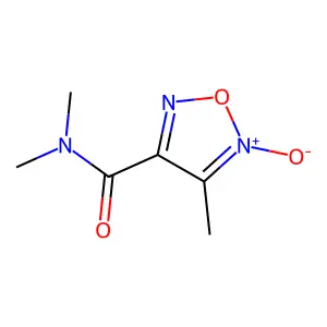 N,N,4-trimethyl-5-oxido-1,2,5-oxadiazol-5-ium-3-carboxamide structure