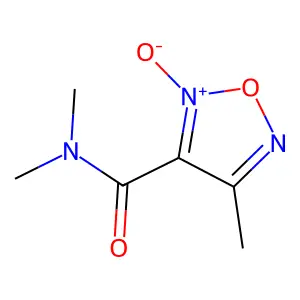 N,N,4-trimethyl-2-oxido-1,2,5-oxadiazol-2-ium-3-carboxamide structure