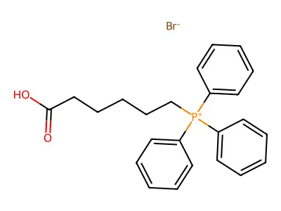 (5-Carboxypentyl)triphenylphosphanium bromide structure