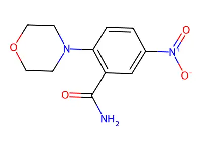 2-Morpholino-5-nitrobenzamide structure