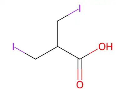 Propanoic acid, 3-iodo-2-(iodomethyl)- structure