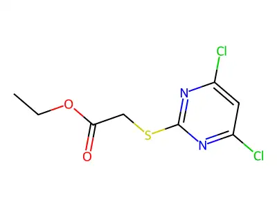 Ethyl 2-(4,6-dichloropyrimidin-2-yl)sulfanylacetate structure