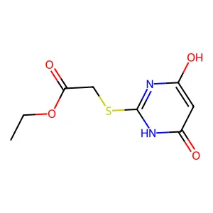 Ethyl 2-((4,6-dihydroxypyrimidin-2-yl)thio)acetate structure