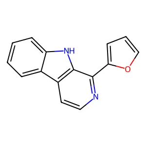 9H-Pyrido(3,4-b)indole, 1-(2-furyl)- structure