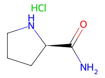 Pyrrolidine-2-carboxamide hydrochloride structure