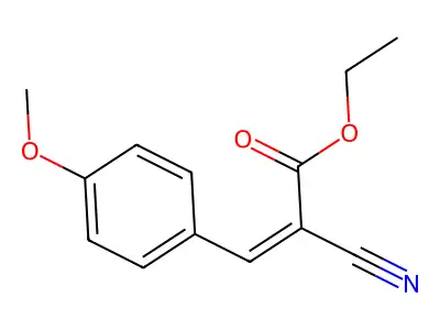 Ethyl 2-cyano-3-(4-methoxyphenyl)acrylate structure