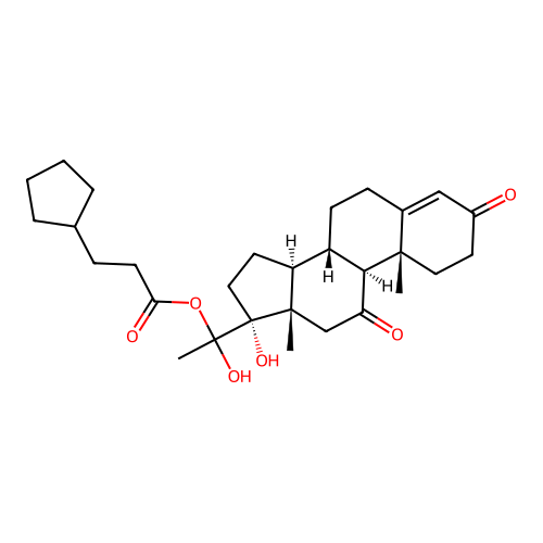 17,20-Dihydroxy-3,11-dioxopregn-4-en-20-yl 3-cyclopentylpropanoate structure