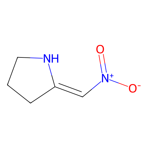 (2Z)-2-(nitromethylidene)pyrrolidine structure