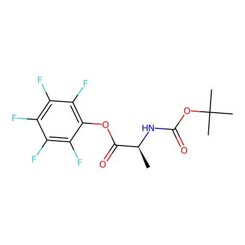 Boc-alanine pentafluorophenyl ester structure