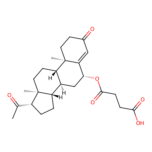 Progesterone-6beta-hemisuccinate structure