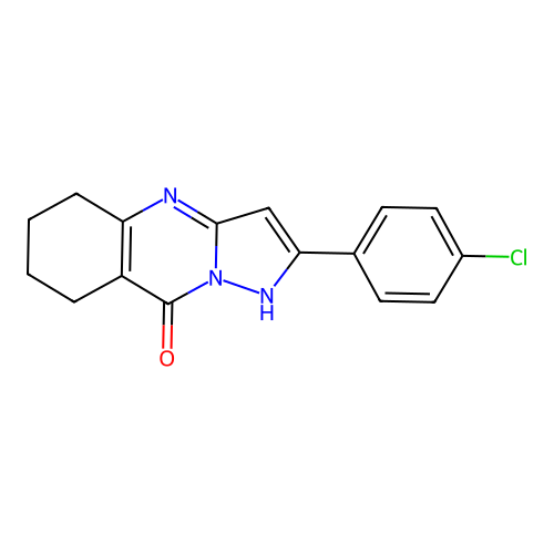 2-(4-Chlorophenyl)-5,6,7,8-tetrahydropyrazolo[5,1-b]quinazolin-9-ol structure