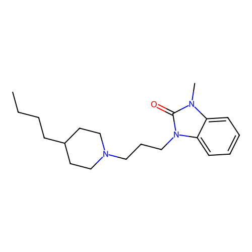 1-[3-(4-Butyl-1-piperidinyl)propyl]-1,3-dihydro-3-methyl-2h-benzimidazol-2-one structure
