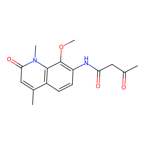 N-(8-methoxy-1,4-dimethyl-2-oxoquinolin-7-yl)-3-oxobutanamide structure