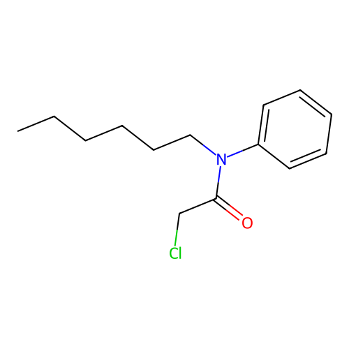 2-chloro-N-hexyl-N-phenylacetamide structure