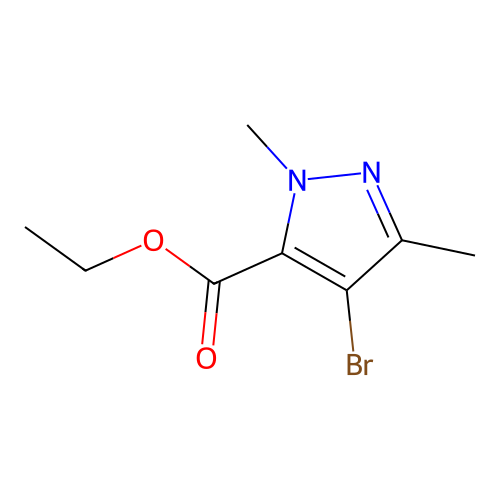 ethyl 4-bromo-1,3-dimethyl-1H-pyrazole-5-carboxylate structure