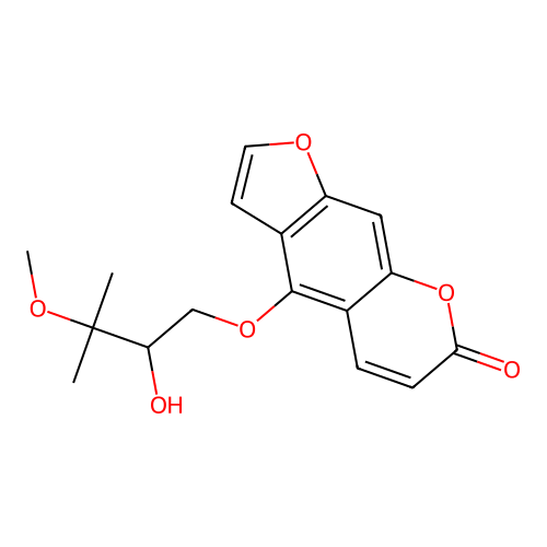 4-(2-Hydroxy-3-methoxy-3-methyl-butoxy)-furo[3,2-g][1]benzopyran-7-one structure