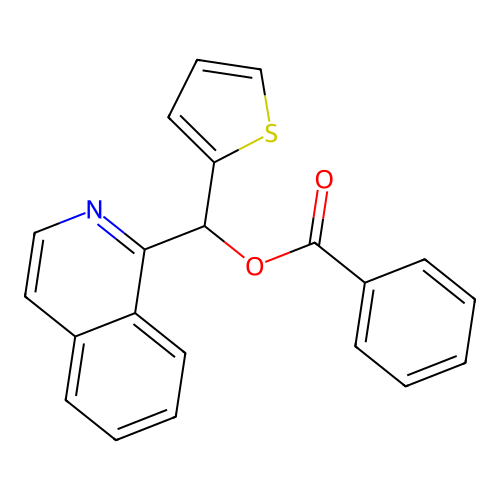 1-Isoquinolinyl(2-thienyl)methyl benzoate structure