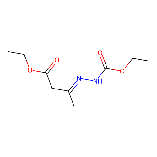 Ethyl 3-(ethoxycarbonylhydrazinylidene)butanoate structure