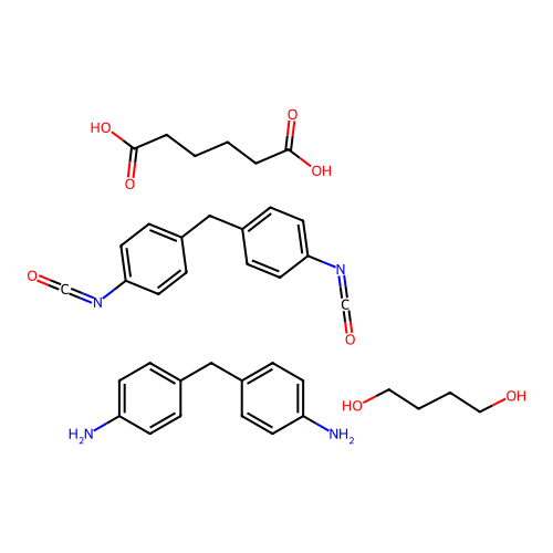 (C15-H10-N2-O2.C13-H14-N2.C6-H10-O4.C4-H10-O2)x- structure