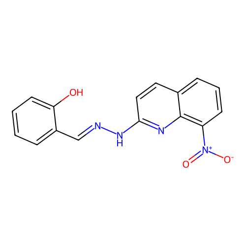 2-[[(8-Nitroquinolin-2-yl)hydrazinylidene]methyl]phenol structure