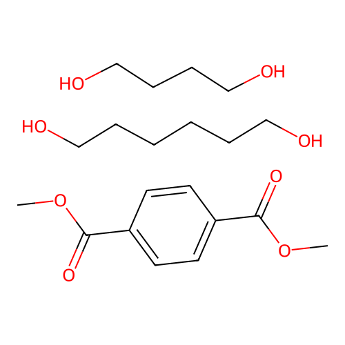 Butane-1,4-diol;dimethyl benzene-1,4-dicarboxylate;hexane-1,6-diol structure