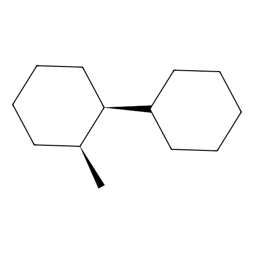 Bicyclohexyl, 2-methyl-, cis- structure