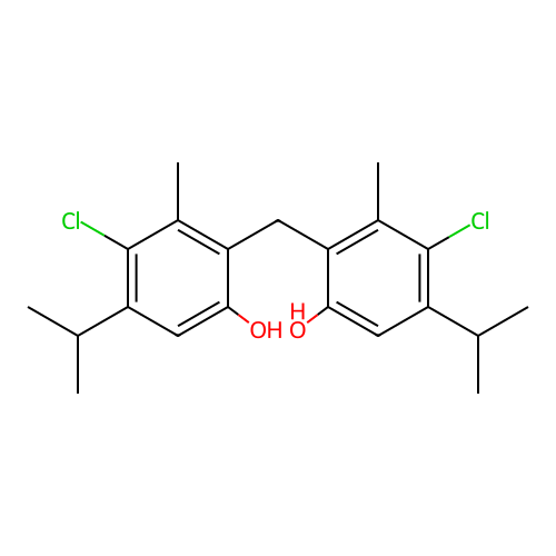 2,2'-Methylenebis(4-chloro-5-isopropyl-m-cresol) structure