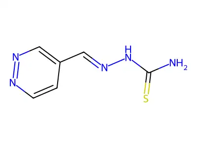 Hydrazinecarbothioamide, 2-(4-pyridazinylmethylene)- structure