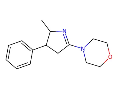 Morpholine, 4-(3,4-dihydro-2-methyl-3-phenyl-2H-pyrrol-5-yl)- structure