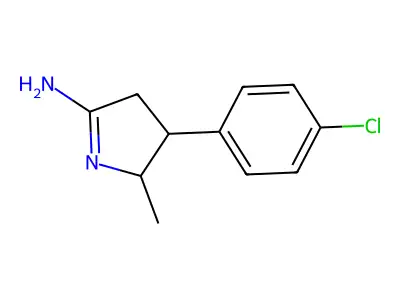 2H-Pyrrol-5-amine, 3,4-dihydro-3-(4-chlorophenyl)-2-methyl- structure