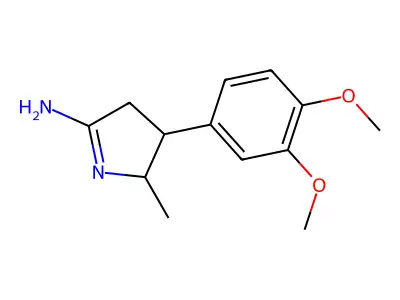 2H-Pyrrol-5-amine, 3,4-dihydro-3-(3,4-dimethoxyphenyl)-2-methyl- structure