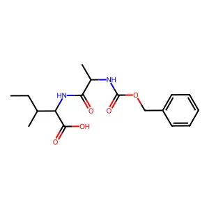 3-Methyl-2-[2-(phenylmethoxycarbonylamino)propanoylamino]pentanoic acid structure