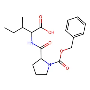 1-((Benzyloxy)carbonyl)prolylisoleucine structure