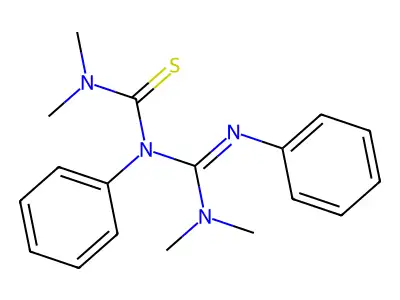 1-[(Dimethylamino)(phenylimino)methyl]-3,3-dimethyl-1-phenylthiourea structure