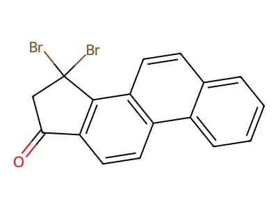17H-Cyclopenta(a)phenanthren-17-one, 15,15-dibromo-15,16-dihydro- structure