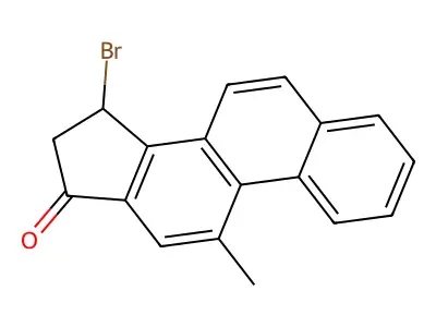 15-Bromo-15,16-dihydro-11-methyl-17H-cyclopenta(a)phenanthren-17-one structure