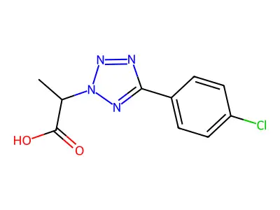 2-[5-(4-Chlorophenyl)-2H-tetrazol-2-yl]propanoic acid structure
