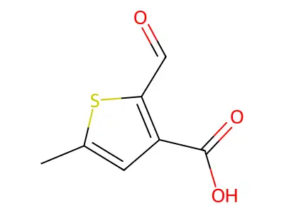 2-Formyl-5-methylthiophene-3-carboxylic acid structure