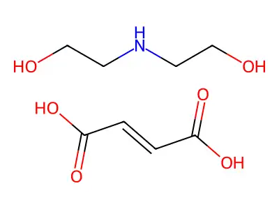 But-2-enedioic acid;2-(2-hydroxyethylamino)ethanol structure