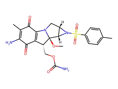 [(1aS,8S,8aR,8bR)-6-Amino-8a-methoxy-5-methyl-1-(4-methylbenzene-1-sulfonyl)-4,7-dioxo-1,1a,2,4,7,8,8a,8b-octahydroazirino[2',3':3,4]pyrrolo[1,2-a]indol-8-yl]methyl hydrogen carbonimidate structure