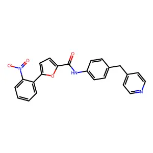 5-(2-nitrophenyl)-N-[4-(pyridin-4-ylmethyl)phenyl]furan-2-carboxamide structure