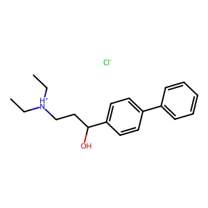 4-Biphenylmethanol, alpha-(2-(diethylamino)ethyl)-, hydrochloride structure